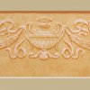 Decorazione classica con ghirlanda e nastro